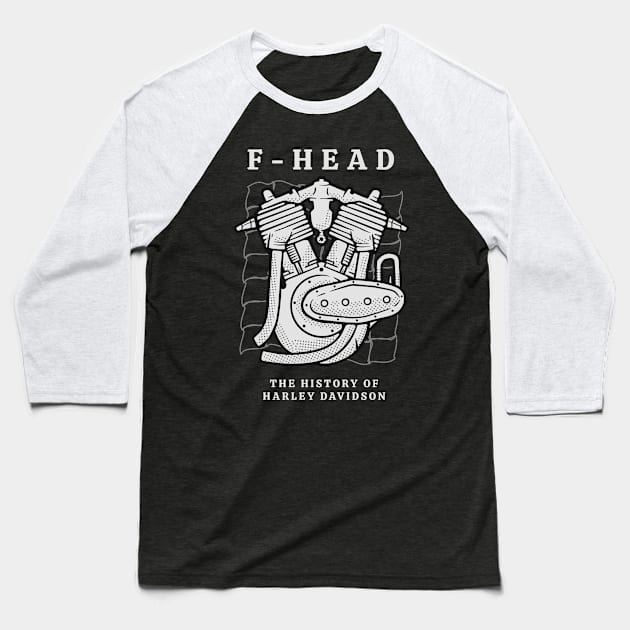 F Head american engine Baseball T-Shirt by noorshine